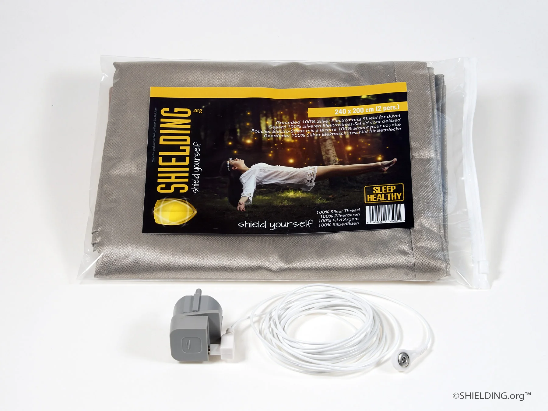 Grounded Radiation Shield for bed, 100% Silver (incl. cable 5m and adapter) - Image 3