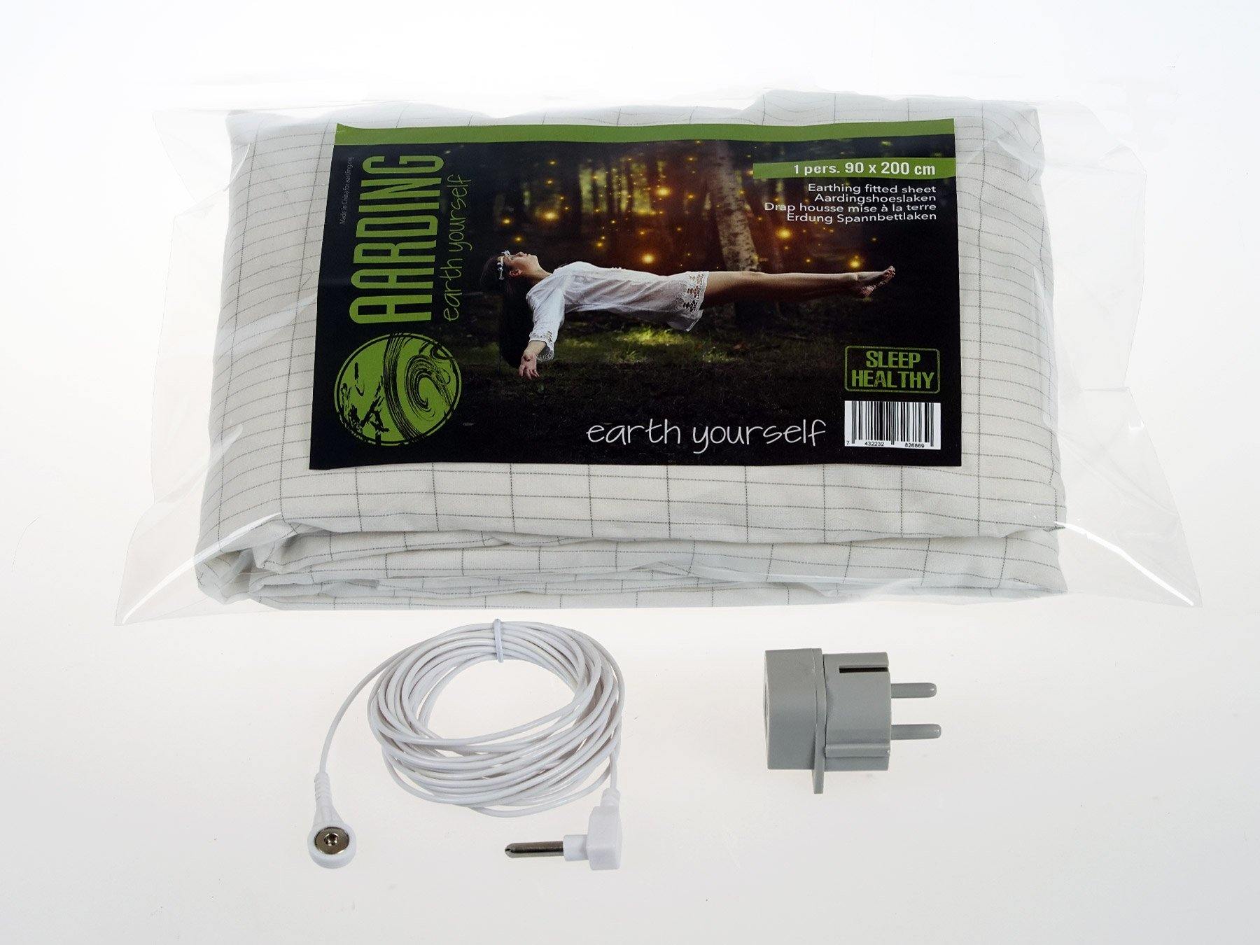 Set 1 Grounding Blanket + 1 Fitted Sheet 1 pers. + 1 Pillow Case (incl. cables and adapters) - Image 4