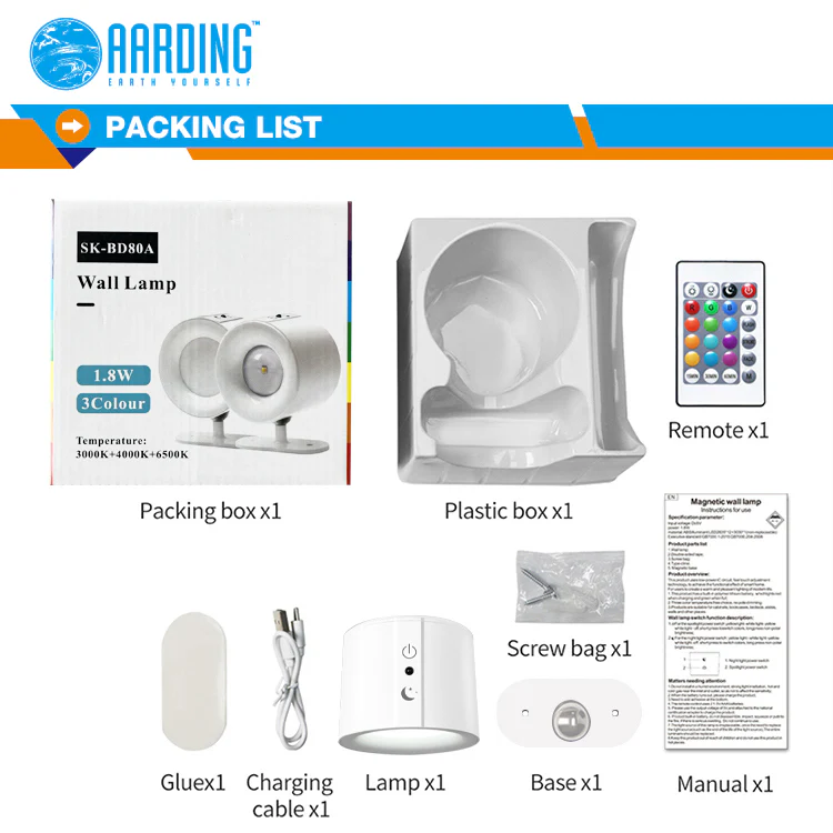 Wireless Wall Lamp, white + remote control - Image 6